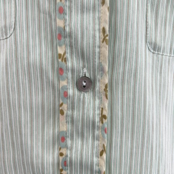 Max Mara country boho chic western blouse - silk made in Italy women's small S - Picture 8 of 11